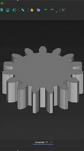 How to make a gear with CAD #3d #art #cad #freecad #3ddesign #3danimation #gear #3dmodeling #ai