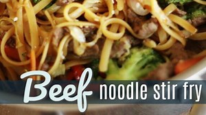 This easy Beef Stir Fry with Noodles can be made in just 20 minutes! Tender beef, fresh veggies, and noodles tossed together in a delicious savory sauce. https://www.favfamilyrecipes.com/beef-noodle-stir-fry/ | Favorite Family Recipes