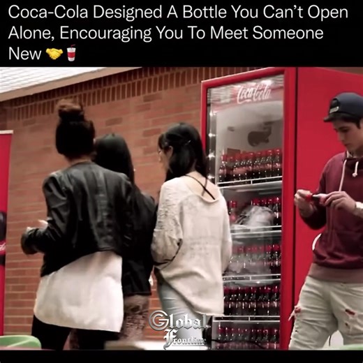 GLOBAL FRONTLINE This bottle doesn’t open with strength. It opens with connection. 👀 In one of the smartest social design experiments ever launched, Coca-Cola created a “pair bottle” that can only be opened with another person. Each bottle comes with half a custom cap. Alone, it’s useless. But when two people align their bottles and twist together, the combined mechanism unlocks both. No app. No screen. No algorithm. Just two strangers, one shared moment. The idea was tested on college campuses