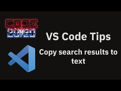 VS Code Tip — Copy search results as text