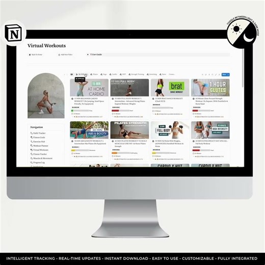 Notion Fitness Tracker Template #digitalplanner #notiontemplate