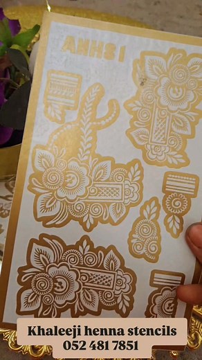 Gorgeous henna stencils with Organic henna cones or instant cones...