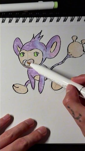 drawing my favourite pokemon until it looks cute 🐒