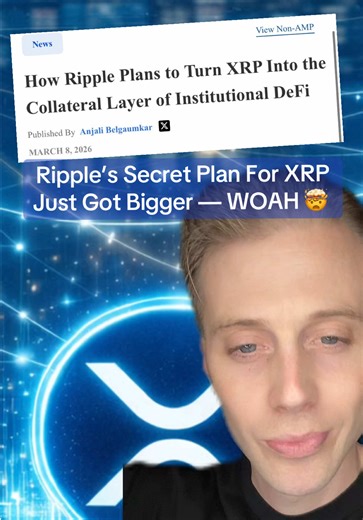 Most people think XRP is just a cross-boarder payments asset. But Ripple’s newest strategy could turn XRP into something much bigger: the colateral layer for institutional De-fi. With tokenized assets, lending markets, and RLUSD entering the ecosystem, the XRP ledger may be positioning itself as core infrastructure for the future financial system. #XRP #Ripple #CryptoNews #XRPL #greenscreen (not financial advice)