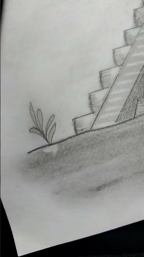 how to draw mayan pyramid drawing easy step by step #viralshort#viralreel#viralvideo#viraldrawing
