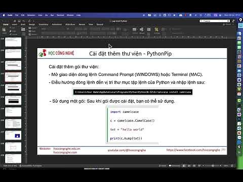 Hướng dẫn cài đặt thêm thư viện trong Python sử dụng Pip Install và gỡ bỏ một thư viện