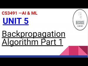 5.7 Backpropagation Algorithm Part 1 in Tamil