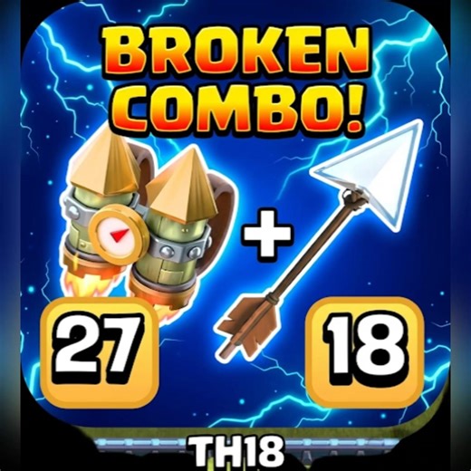This Combo is BROKEN 😱 Rocket Backpack + Giant Arrow + EQ = FREE 3⭐ (TH18)