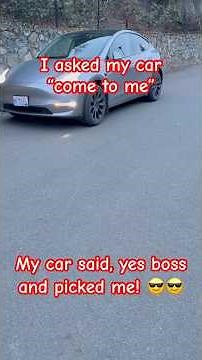 Tesla Model Y | Summon | Come to me feature | Fully Self-drive #tesla #teslamodely #elonmusk