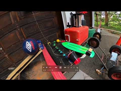 Physics examples in a Rube Goldberg machine