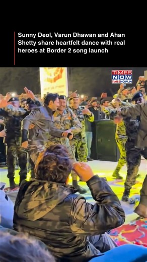 The Border 2 song launch was a star-studded and emotional affair as Sunny Deol, Varun Dhawan, and Ahan Shetty celebrated with real-life heroes. The stars shared a joyful and heartfelt dance with the brave men and women who have served the nation, creating a moment full of energy, gratitude, and respect. [Border 2 song launch, Sunny Deol] #TNTrendingNow | TIMES NOW