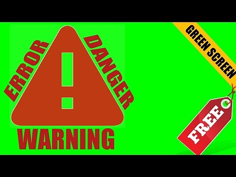 Green Screen Warning | Green Screen Alert | Green Screen Error | Green Screen Warning Sign