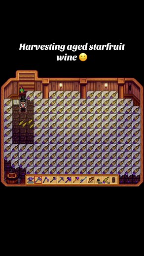 Harvesting my aged starfruit wine 🙂 @Lani Love @Enilneh yall were absolutely right. It’s not worth the wait 😅 #mistergray #stardew #stardewvalley #stardewtok #starfruitwine #gamer #ps5 #fyp #fypシ