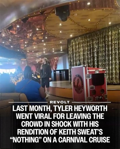 REVOLT on Instagram: "One night of karaoke changed that man’s life 😂 Last month, Tyler Heyworth went viral for performing Keith Sweat’s “Nobody” during a Karaoke session on a Carnival cruise 🚢🎤 His video caught the attention of Keith himself, who brought Tyler out to sing with him for his birthday Bash concert last Saturday, creating a full circle moment for the young man 👏🏾 How do y’all feel about this friendship?? 👀"