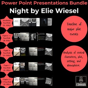 Night by Elie Wiesel PowerPoint Presentation Bundle 5 Editable PPTs