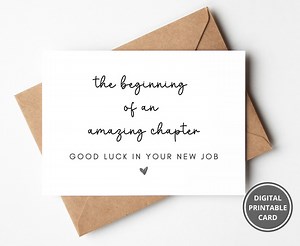 Good Luck in Your New Job, Printable Leaving Work Good Luck Card for Coworker, Congratulations New Job Card, Colleague Good Luck Card - Etsy Australia