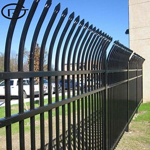 [Hot Item] Ornamental Metal Picket Fences Black Steel Anti-Rust Easily Assembled Garden Fence