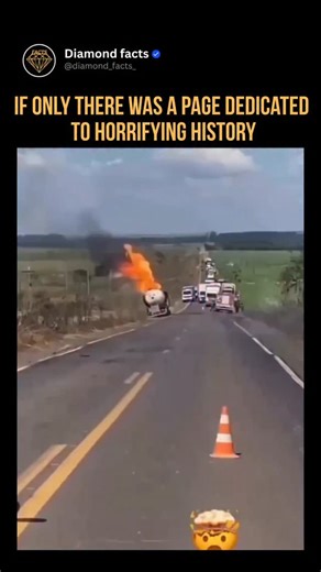 Diamond facts on Instagram: "Video captures raw footage of an LPG tanker overturning and exploding on a rural highway in Bhachau, Gujarat, India, on December 1, 2025, creating a spherical fireball that engulfs five to six nearby vehicles amid traffic cones and emergency responders. - Debris from the blast, including a truck tire, flew up to 500 meters, with the fire’s rapid spread destroying the tanker and adjacent trucks; authorities report potential fatalities, including the driver, though exa