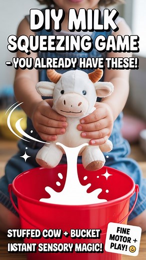🐄 DIY MILK SQUEEZING GAME You Already Have These! Stuffed Cow Bucket = Instant Sensory Magic! Fine Motor Sensory Play! ✨ #PolarSensoryBasin #sensoryplay #ToddlerActivities #montessoriathome #ToddlersOfInstagram #PreschoolActivities #IndoorActivities #ParentingHacks #FineMotorSkills #LearningThroughPlay #SimpleScience #StayAtHomeMom #ViralToddlerTrick #KidsActivityIdeas #RainyDayFun #ToddlersLoveThis #NoPrepActivities #DIYActivities #DollarStoreActivities #PracticalLifeSkills #CraftForKids #Pape