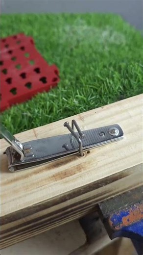 make a tool to strip wire from nail clippers #shortvideo