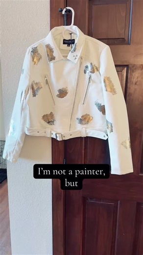 Size Large now listed on our website! #DIY #paintedjacket #paintedleatherjacket #bohostyle #celestialjacket | Madame Peacock's Beer & Bling | Facebook