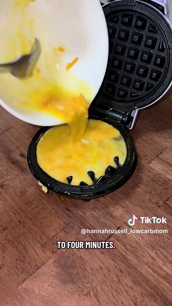 Carnivore Chaffle Breakfast Sandwich 🔥🔥🔥🔥🔥🔥🔥 I’ve been craving this all week & it totally hit the spot today! chaffles are so stupid easy and you probably have everything you need to make them already in your fridge - 2 eggs, 1 tablespoon of whatever cheese you want. Mix and pour half in at a time into a hot greased mini dash ( I just grease it with butter) then cook for 3-4 minutes at time! Added on another fried egg and some bacon! Perfection! Follow along for more of my easy carnivore 