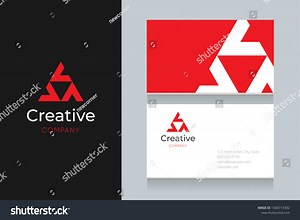 Triangle Logo Business Card Template Vector Stock Vector (Royalty Free) 1369714382 | Shutterstock