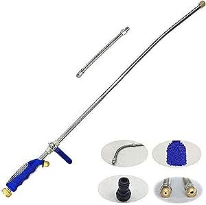 Buyplus Hydro Jet Power Washer Wand – 39'' Extendable Sprayer, Flexible Hose Nozzle, High Pressure Attachment for Car Washer, Window Glass Water Cleaner, 2 Tips