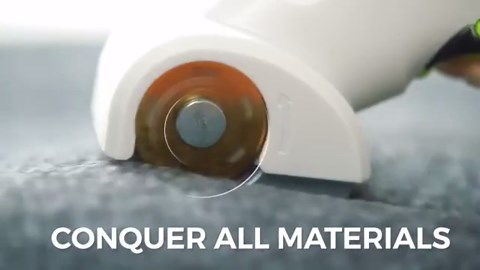 PATODOR Electric Cardboard Cutter, Cordless Electric Scissors Cutting Tools, 4v Rotary Cutter For Fabric With 2 Titanium Blades, Safety Lock, For Carpet, Fabric, Leather, Bright White