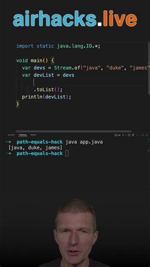 equals() as Method Reference #java #shorts #coding #airhacks