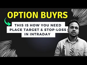 How to Place Target and Stop-loss in Option buying | #optionbuying