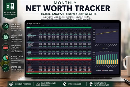 Personal Net Worth Tracker - Etsy