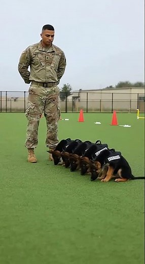Watch closely how this trainer is shaping the future K9s.Every command, every pause