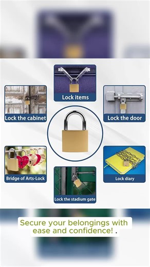 Compact D Shape Padlocks for Luggage Security