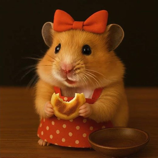 Tiny Hamster Eats Korean Hotteok 🍯🐹@Mini Paws Cafe