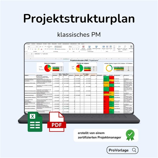 Project Structure Plan (PSP) Excel Template – Clear   PDF Guide | Work Breakdown Structure / PM Template | One-pager Download for Projects - Etsy Canada