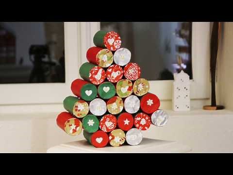 Advent calendar in paper rolls DIY