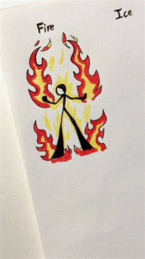 VISHAL Drawing on Instagram: "How to draw body with 🔥 (fire, ice, awakening) #drawing #howtodraw #tutorial #art"