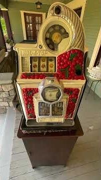 Watling 5c Cherry Front 3 Reel Antique Slot Machine with Side Shooter * Gem Restored