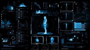 Blue Abstract Medical User Interface Futuristic: Video có sẵn (100% miễn phí bản quyền) 1074231671 | Shutterstock