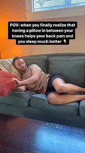 2.1M views · 8K reactions | Placing a pillow between your knees when...