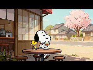 Relaxing Snoopy Café Jazz 🌸 Cozy Japan Jazz with Snoopy | Soft Melodies for Focus