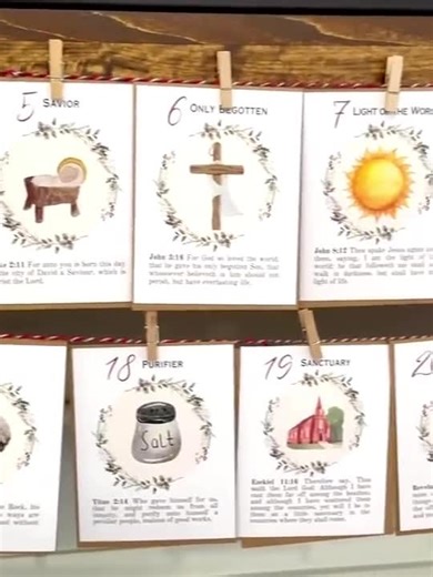 Names of Jesus Advent Calendar: Christian Scripture Art KJV NIV ( 2 Digital Downloads) - Etsy