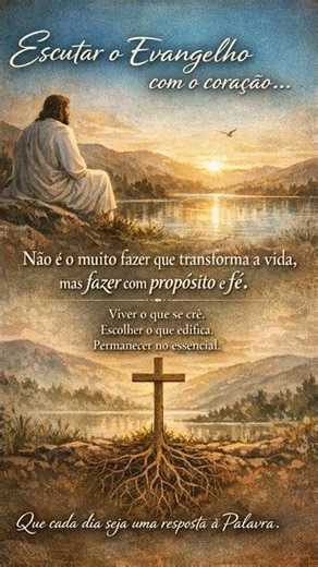 O Evangelho se vive no silêncio do coração: escutar, alinhar escolhas e permanecer no essencial.