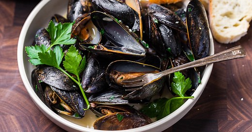 Mussels in White Wine Sauce