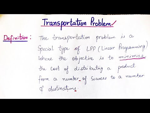 Introduction to Transportation Problem