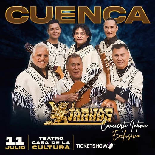 ¡Nos vemos en Cuenca! 🎉 El grupo más representativo del folklore, LOS KJARKAS, estará en Cuenca, Ecuador, el 11 de julio en el Teatro Casa de la Cultura. 🎶🌟 ¡No te lo puedes perder! #LosKjarkas #Folklore #Cuenca #Ecuador #MúsicaLatina #ConciertoInolvidable | CrónicaCuenca