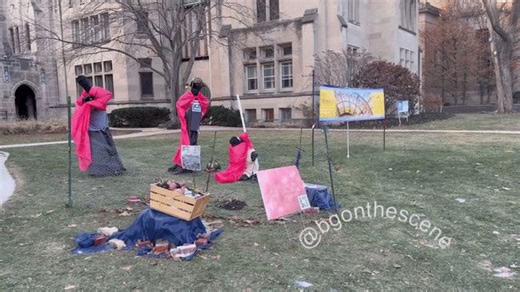 Vandalized anti-ICE nativity display remains standing on Christmas Eve
