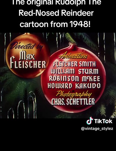 The original cartoon of Rudolph The Red-Nosed Reindeer from 1948! #classicchristmas #christmas #christmascartoon #1948 #rudolphtherednosereindeer