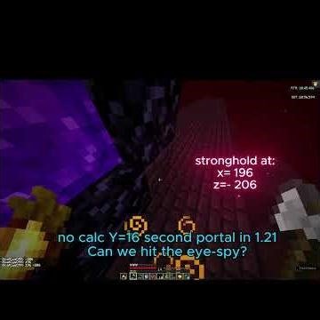 Hitting Eye Spy With No Calc & 2nd Portal Under Lava | #minecraft #bestminecraftclips